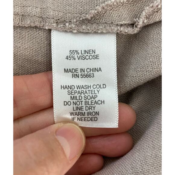 Sigrid Olsen Women's Size S Sand Gray Black Embroidered Boho Maxi Shift Dress - Picture 7 of 7